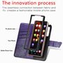 Samsung Galaxy Z Fold3 5G Handyh�lle Schutztasche Wallet Cover 360 Case Etuis Violett
