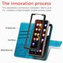 Samsung Galaxy Z Fold3 5G Handyh�lle Schutztasche Wallet Cover 360 Case Etuis Blau