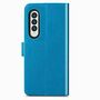 Samsung Galaxy Z Fold3 5G Handyh�lle Schutztasche Wallet Cover 360 Case Etuis Blau