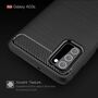 Samsung Galaxy A03s TPU Case Carbon Fiber Optik Brushed Schutz H�lle Schwarz