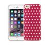 Handy H�lle f�r Apple iPhone 8 Cover Case Schutz Tasche Motiv Slim Silikon TPU Polka Dot Pink