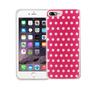 Handy H�lle f�r Apple iPhone 8 Plus Cover Case Schutz Tasche Motiv Slim Silikon TPU Polka Dot Pink