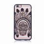 Handy H�lle Mandala f�r Apple iPhone 8 Plus Design Case Schutzh�lle Motiv Federn Totenkopf Cover Tasche Bumper Schwarz