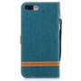 Tasche f�r Apple iPhone 8 Plus Jeans Cover Handy Schutz H�lle Case Gr�n