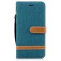 Tasche f�r Apple iPhone 8 Plus Jeans Cover Handy Schutz H�lle Case Gr�n