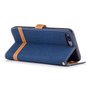 Tasche f�r Apple iPhone 8 Plus Jeans Cover Handy Schutz H�lle Case Dunkelblau