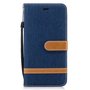 Tasche f�r Apple iPhone 8 Plus Jeans Cover Handy Schutz H�lle Case Dunkelblau