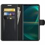 Handyh�lle f�r Sony Xperia 5 III Schutztasche Wallet Cover 360 Case Etuis Schwarz
