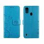 ZTE Blade A51 Tasche Handy H�lle Schutz-Cover Flip-Case mit Kartenfach