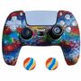 2x PS5 Controller Schutzh�lle Silikon Skin Schutz Cover Case DualSense Motiv