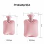 XXL W�rmflasche 2L mit Bezug PVC Handw�rmer Bettflasche Mikrowelle Winter Neu