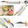 Multifunktionales 2 in 1 Melonenkugelschaber L�ffel Set mit Obst-Schnitzmesser f�r Salate und Desserts