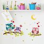 2x Wandtattoo Wandsticker Wandaufkleber Schlafzimmer Eulen Sticker Wanddekor DIY