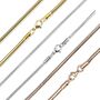 Schlangenkette 2 mm Stark Unisex Halskette Kette 30, 35, 40, 45, 50, 55, 60, 65, 70, 80 cm L�nge Silber Gold Rose