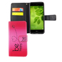 Handyh�lle Tasche f�r Handy Huawei Nova 2 Plus Be Happy Pink