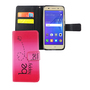 Handyh�lle Tasche f�r Handy Huawei Y3 2017 Be Happy Pink