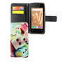 Handyh�lle Tasche f�r Handy Wiko Sunny Max Schriftzug Marshmallows