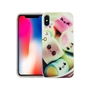Handy H�lle f�r Apple iPhone X Cover Case Schutz Tasche Motiv Slim Silikon TPU Schriftzug Marshmallows