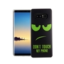Handy H�lle f�r Samsung Galaxy Note 8 Cover Case Schutz Tasche Motiv Slim Silikon TPU Dont Touch My Phone Gr�n