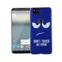 Handy H�lle f�r Google Pixel 2 Cover Case Schutz Tasche Motiv Slim Silikon TPU Dont Touch My Phone Blau