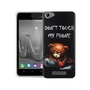 Handy H�lle f�r Wiko Jerry Max Cover Case Schutz Tasche Motiv Slim Silikon TPU Schriftzug B�r mit Kettens�ge