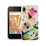 Handy H�lle f�r Wiko Sunny Max Cover Case Schutz Tasche Motiv Slim Silikon TPU Schriftzug Marshmallows