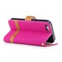 Tasche f�r Apple iPhone 5 / 5s / SE Jeans Cover Handy Schutz H�lle Case Pink