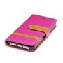 Tasche f�r Apple iPhone 5 / 5s / SE Jeans Cover Handy Schutz H�lle Case Pink