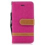 Tasche f�r Apple iPhone 5 / 5s / SE Jeans Cover Handy Schutz H�lle Case Pink