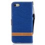 Tasche f�r Apple iPhone 5 / 5s / SE Jeans Cover Handy Schutz H�lle Case Blau