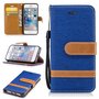 Tasche f�r Apple iPhone 5 / 5s / SE Jeans Cover Handy Schutz H�lle Case Blau