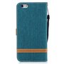 Tasche f�r Apple iPhone 6 / 6s Jeans Cover Handy Schutz H�lle Case Gr�n