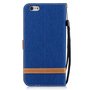 Tasche f�r Apple iPhone 6 / 6s Jeans Cover Handy Schutz H�lle Case Blau
