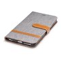 Tasche f�r Apple iPhone 6 / 6s Jeans Cover Handy Schutz H�lle Case Grau
