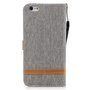 Tasche f�r Apple iPhone 6 / 6s Jeans Cover Handy Schutz H�lle Case Grau
