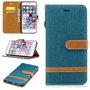 Tasche f�r Apple iPhone 6s Plus Jeans Cover Handy Schutz H�lle Case Gr�n