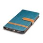Tasche f�r Apple iPhone 6s Plus Jeans Cover Handy Schutz H�lle Case Gr�n