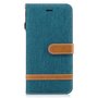 Tasche f�r Apple iPhone 6s Plus Jeans Cover Handy Schutz H�lle Case Gr�n