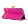 Tasche f�r Apple iPhone 6s Plus Jeans Cover Handy Schutz H�lle Case Pink