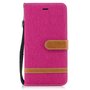 Tasche f�r Apple iPhone 6s Plus Jeans Cover Handy Schutz H�lle Case Pink