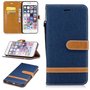 Tasche f�r Apple iPhone 6s Plus Jeans Cover Handy Schutz H�lle Case Dunkelblau