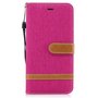 Tasche f�r Apple iPhone 7 Plus Jeans Cover Handy Schutz H�lle Case Pink