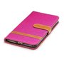 Tasche f�r Apple iPhone 7 Plus Jeans Cover Handy Schutz H�lle Case Pink