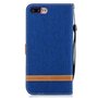 Tasche f�r Apple iPhone 7 Plus Jeans Cover Handy Schutz H�lle Case Blau