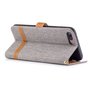 Tasche f�r Apple iPhone 7 Plus Jeans Cover Handy Schutz H�lle Case Grau