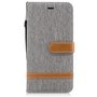 Tasche f�r Apple iPhone 7 Plus Jeans Cover Handy Schutz H�lle Case Grau