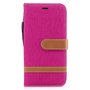 Tasche f�r Apple iPhone X Jeans Cover Handy Schutz H�lle Case Pink