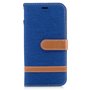 Tasche f�r Apple iPhone X Jeans Cover Handy Schutz H�lle Case Blau