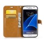 Tasche f�r Samsung Galaxy S7 Jeans Cover Handy Schutz H�lle Case Blau