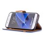 Tasche f�r Samsung Galaxy S7 Jeans Cover Handy Schutz H�lle Case Blau